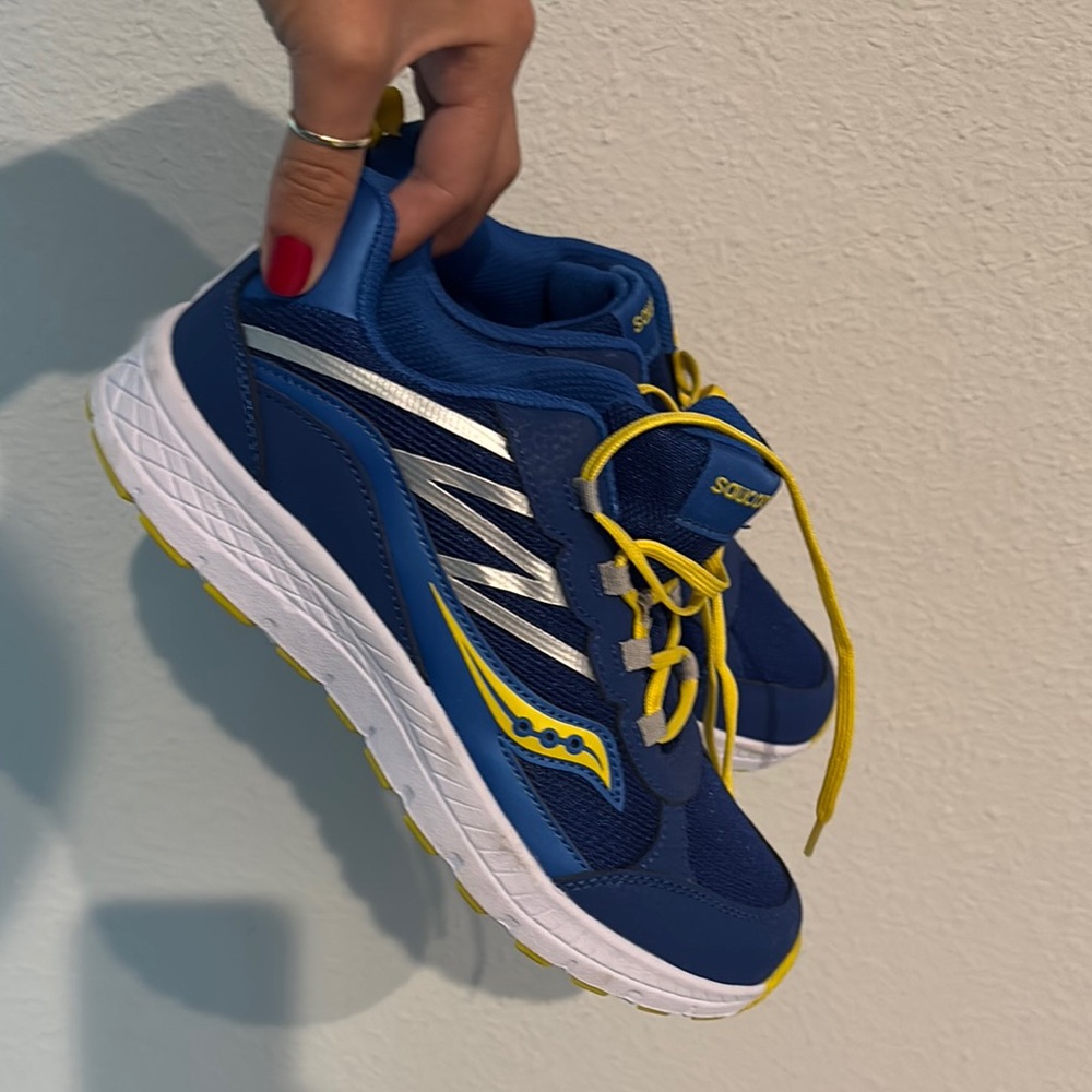 Saucony Vibrant Blue and Yellow Sneakers